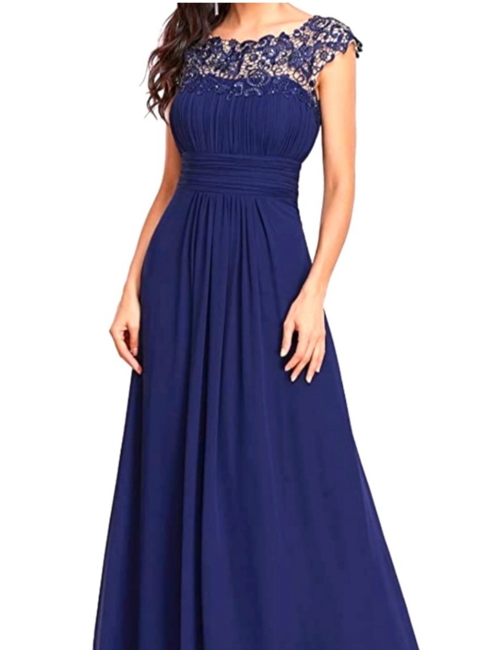 Ever Pretty navy blue dress with lace and rhinestones plus size women’s 3X or 24